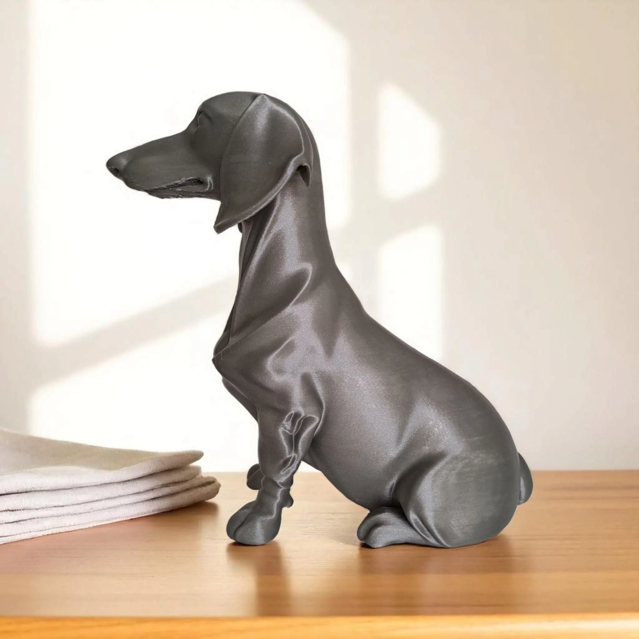 Sculpture #24 | Minimalist Modern Dachshund Figure | Sleek & Decorative Dog Sculpture - Image 2