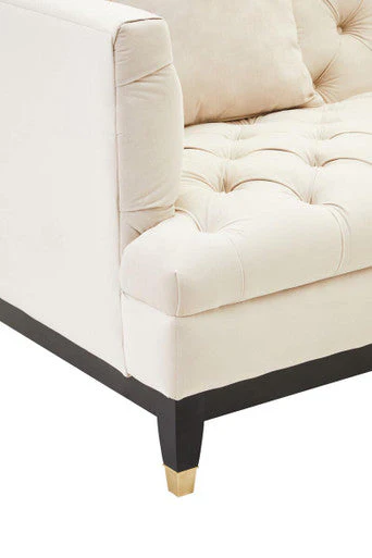2 Seater Ivory Fabric Sofa, Sefira - Image 7