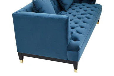 2 Seater Navy Fabric Sofa, Sefira - Image 7