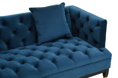 2 Seater Navy Fabric Sofa, Sefira - Image 8