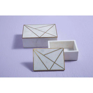 Sena Large White Marble Trinket Box - Image 4