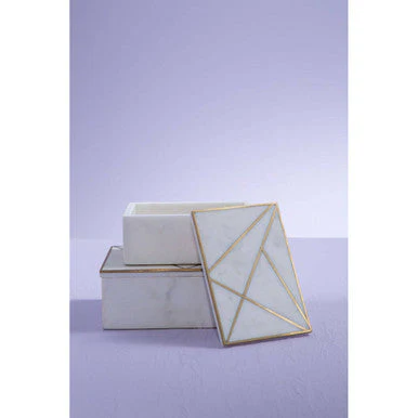 Sena Large White Marble Trinket Box - Image 5