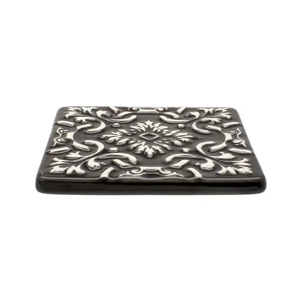 Set of 2 Ceramic Coasters Azulejo | Black - Image 5