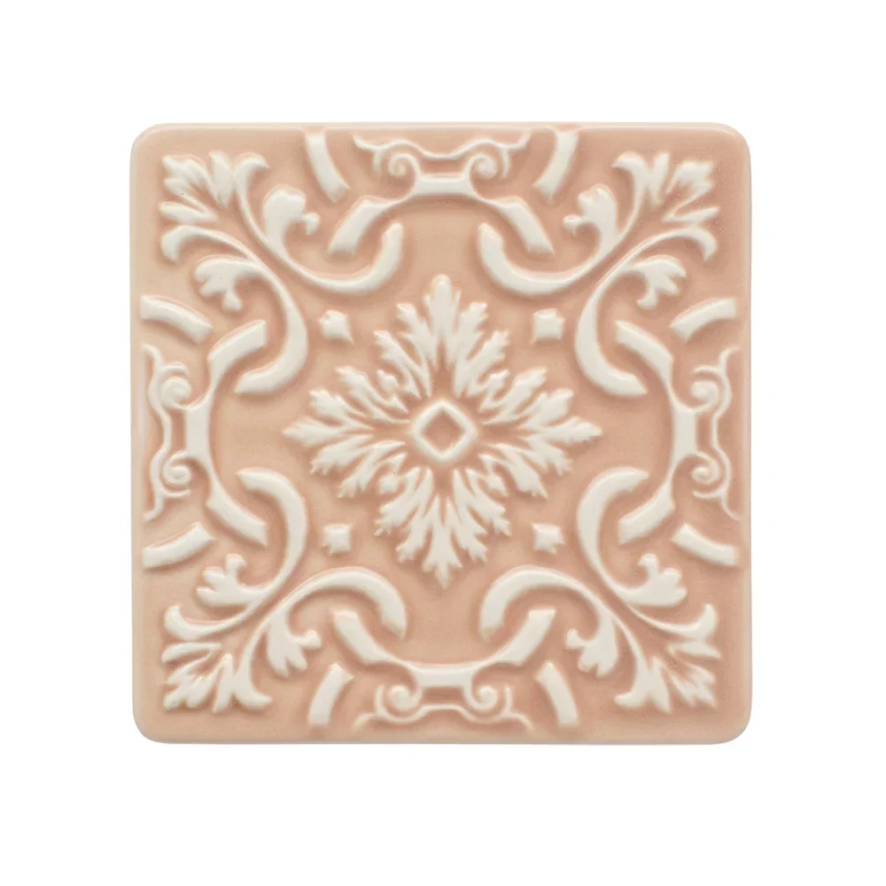 Set of 2 Ceramic Coasters Azulejo | Pink - Image 4