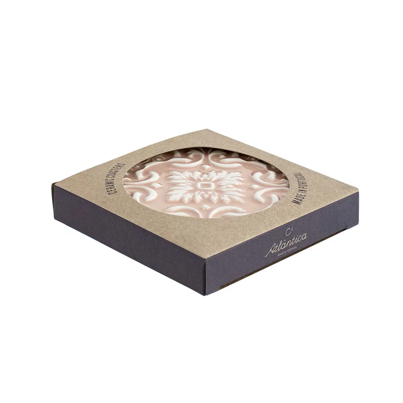 Set of 2 Ceramic Coasters Azulejo | Pink - Image 6
