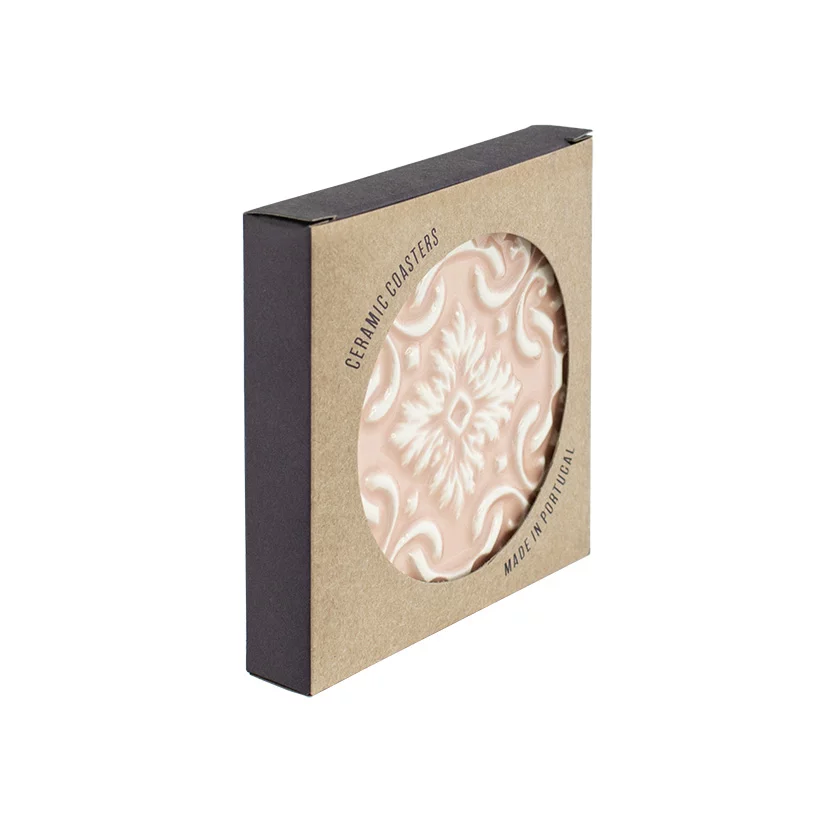 Set of 2 Ceramic Coasters Azulejo | Pink - Image 7