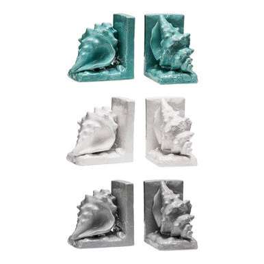 Set Of 2 Conch Grey Dolomite Bookends - Image 2