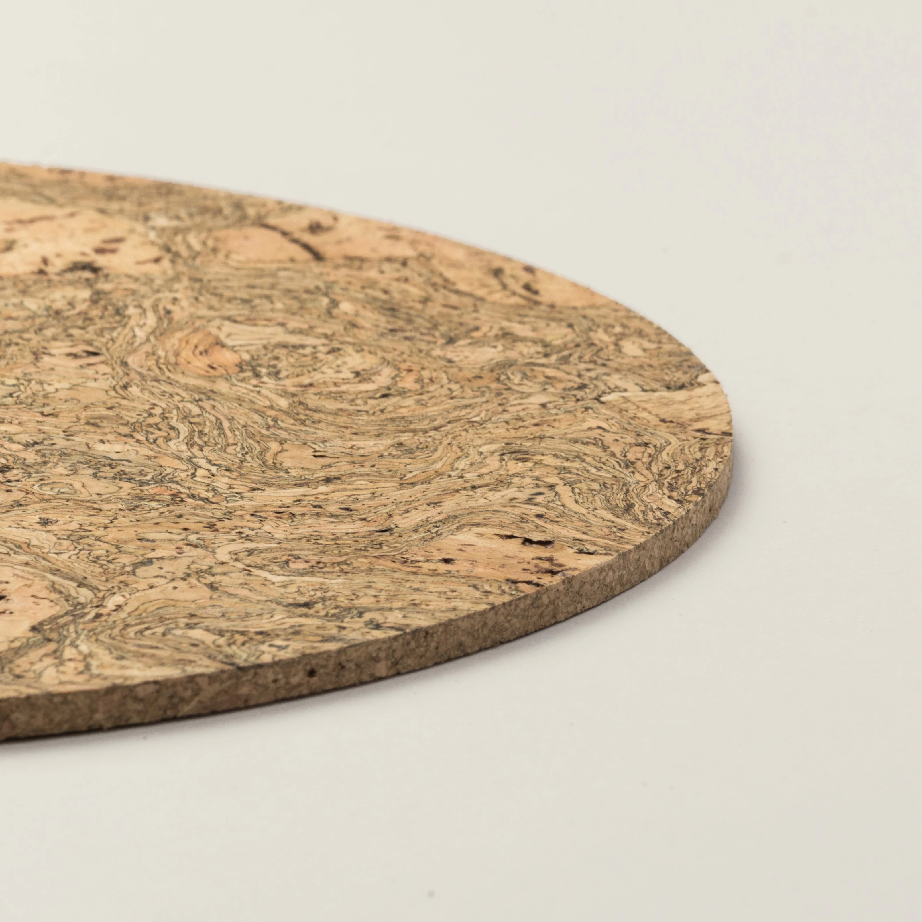 Set of 8 Cork Placemats | Twist Black | Round - Image 4