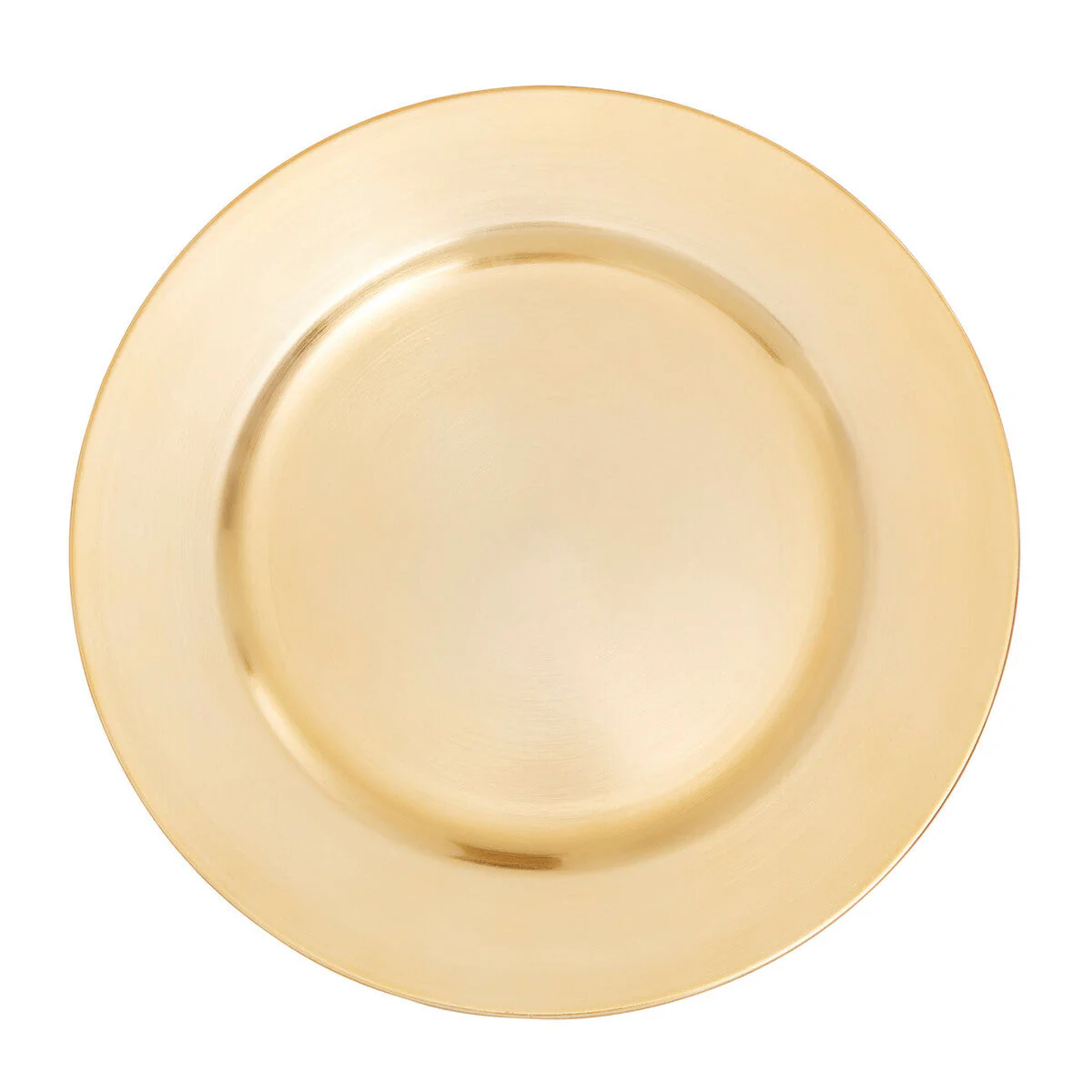 Set of Four 33cm Dia Gold Finish Flat Style Charger Plates - Image 6