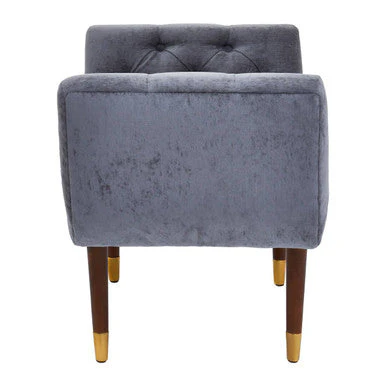 Shay Grey Chenille Stool - Image 6