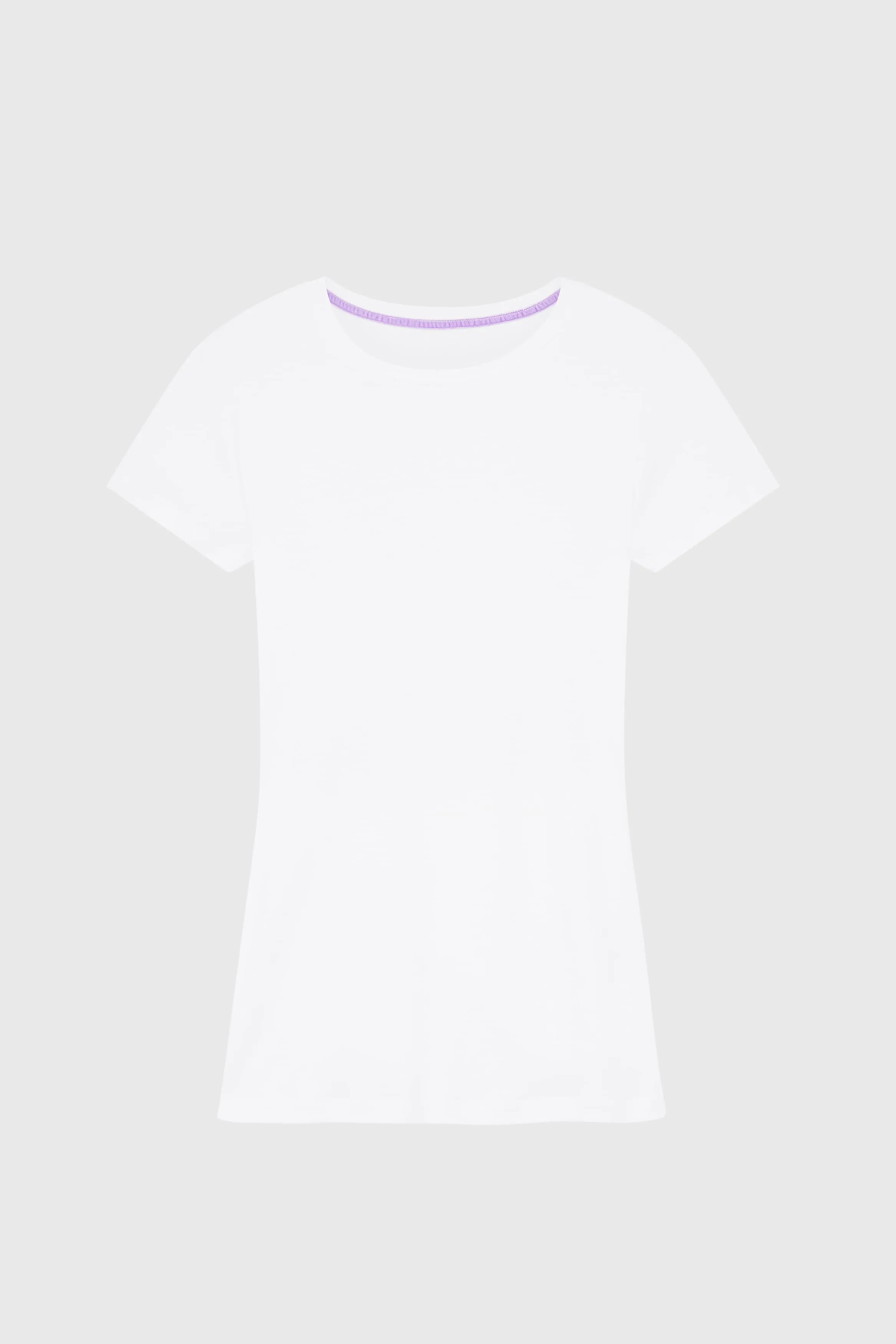 Short Sleeve Crew Neck Cotton Modal Blend T-shirt - Image 2