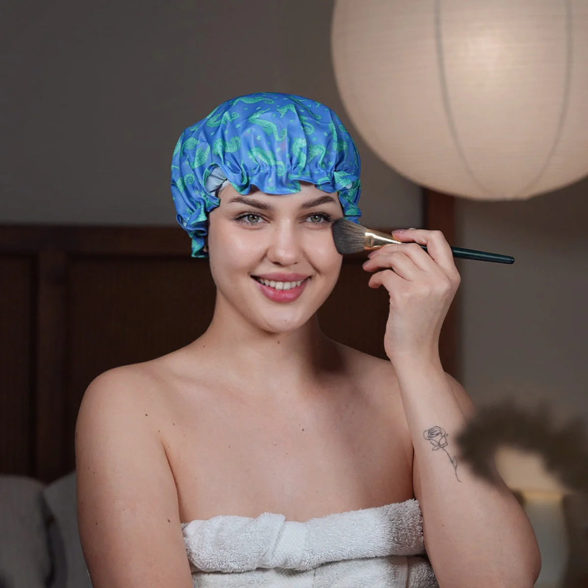 Shower Cap - Seahorse Print - Image 3