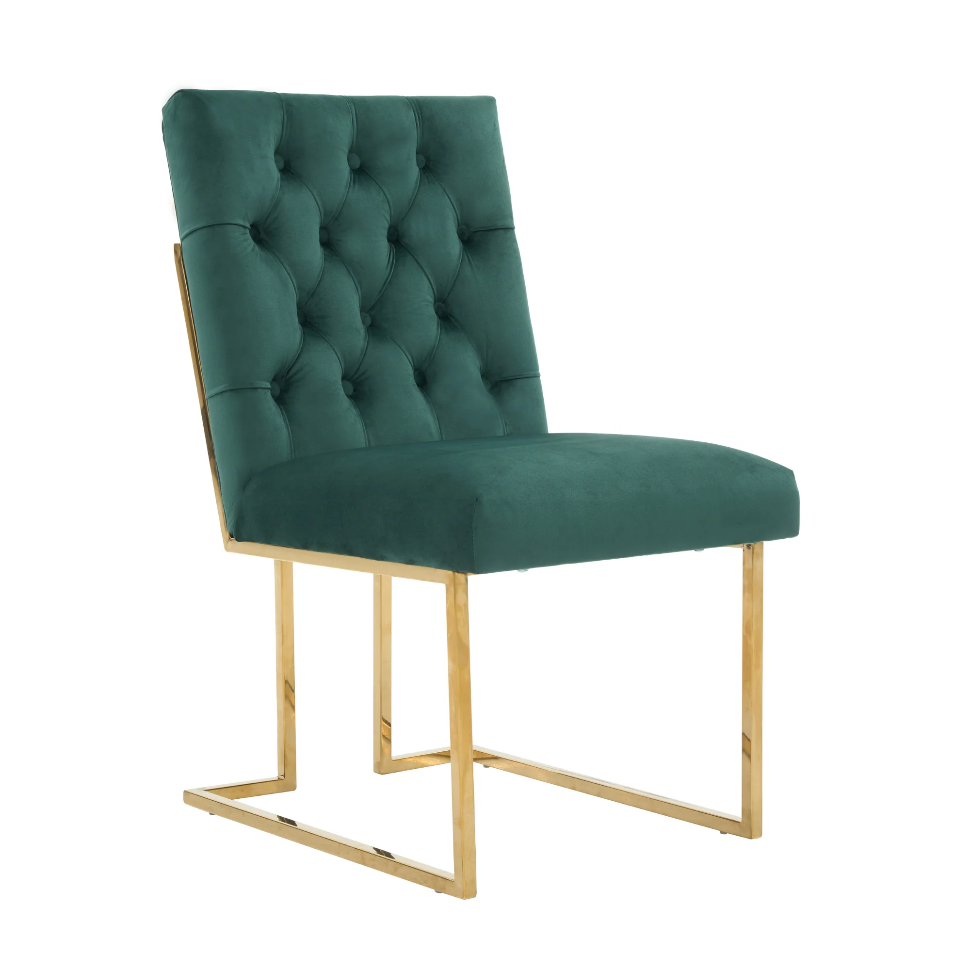 Siena Tufted Velvet Dining Chair – Gold Frame, Modern Luxury Accent - Image 10