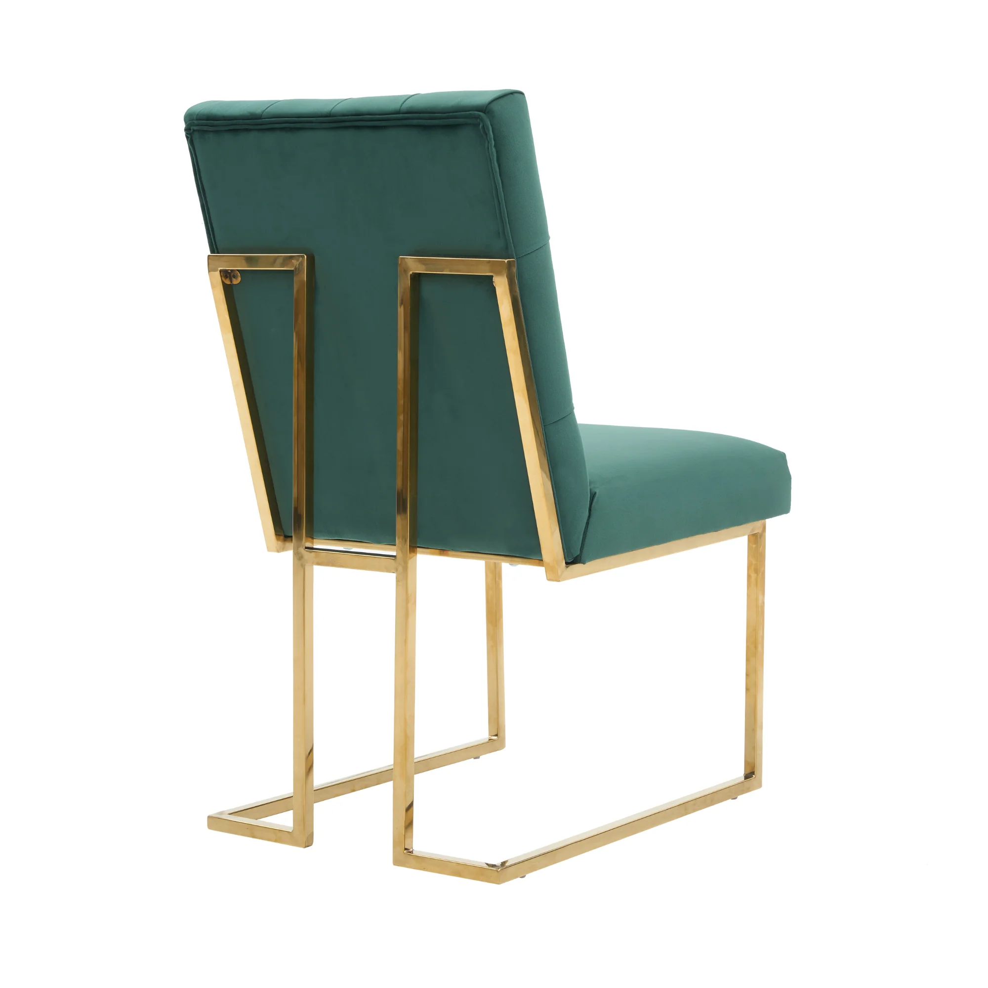 Siena Tufted Velvet Dining Chair – Gold Frame, Modern Luxury Accent - Image 4