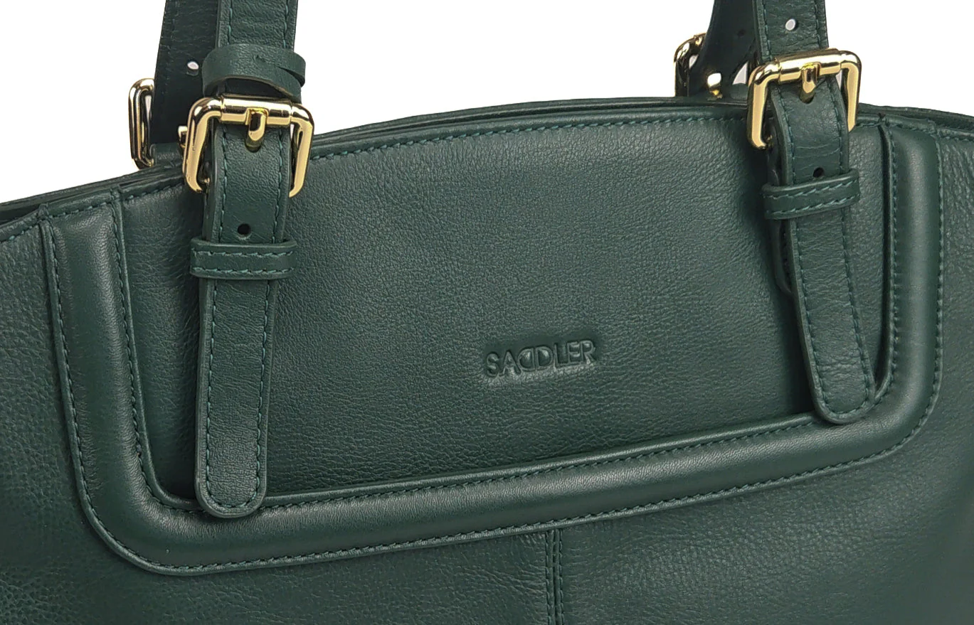 Sienna Zip Top Tote Shopper Bag for Women - Handmade by Saddler - Image 17