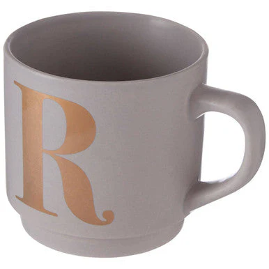 Signet Grey Monogram Mug, R - Image 2