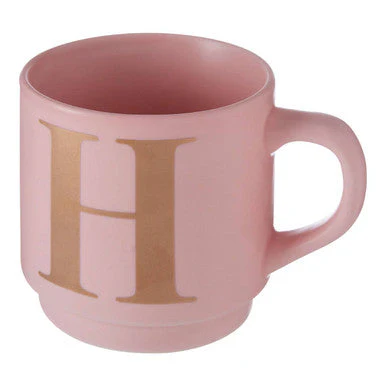 Signet Pink Monogram Mug, H - Image 2