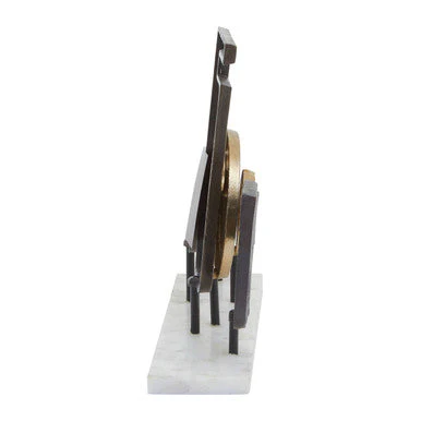 Simbolo Large Assorted Colour Metal Sculpture On Marble Base - Image 6