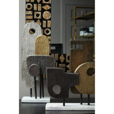 Simbolo Large Assorted Colour Metal Sculpture On Marble Base - Image 8