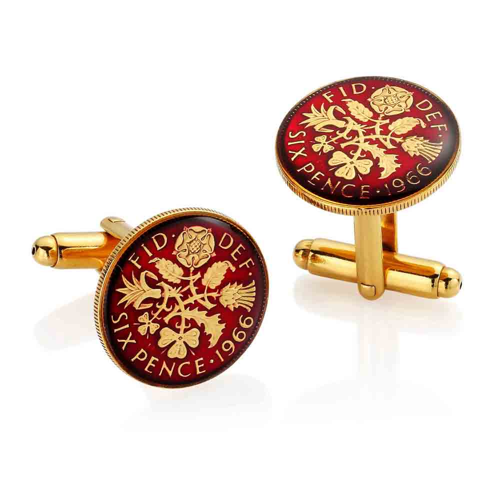 Sixpence (1953-1967) - Enamelled Coin Cufflinks - Image 5