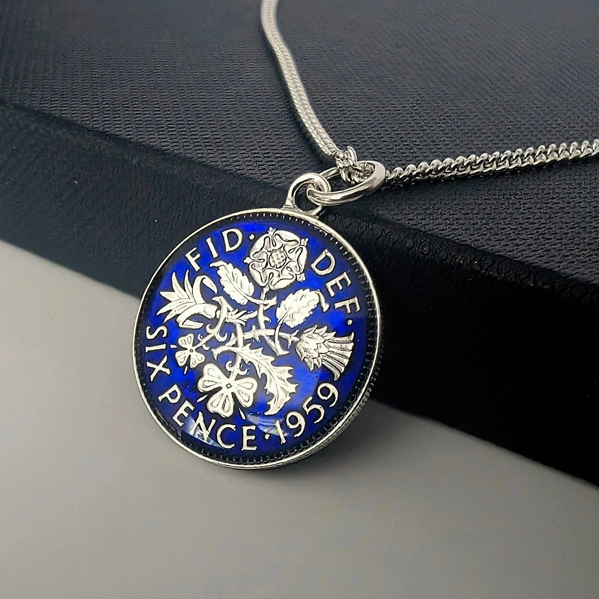 Sixpence (1953-1967) - Enamelled Coin Necklace - Image 13