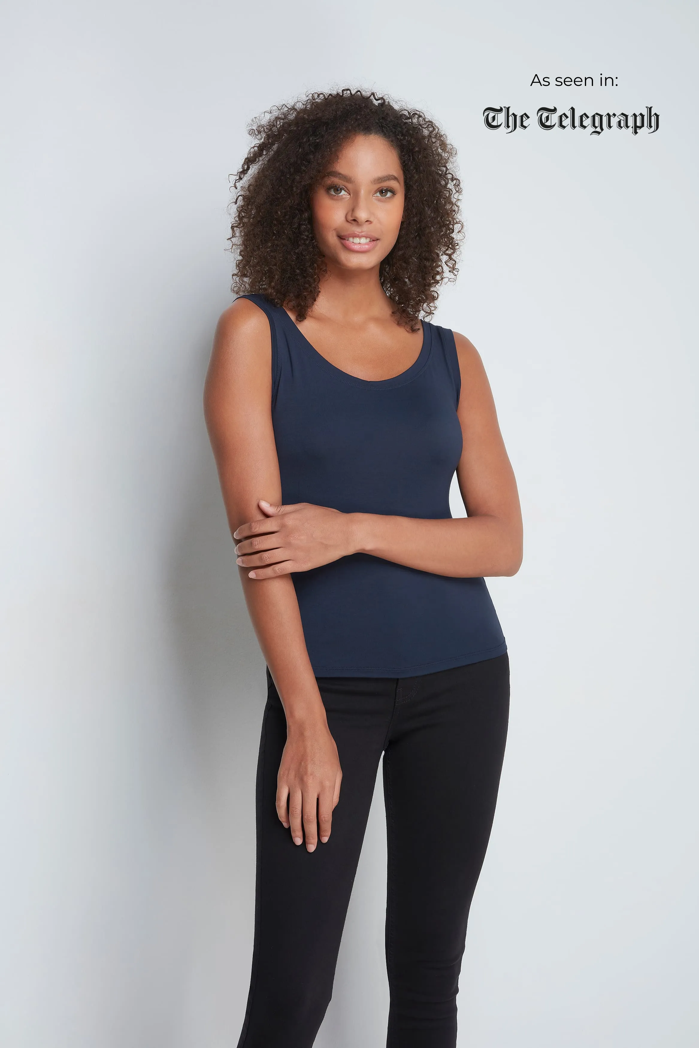 Sleeveless Micro Modal Vest Top - Image 2