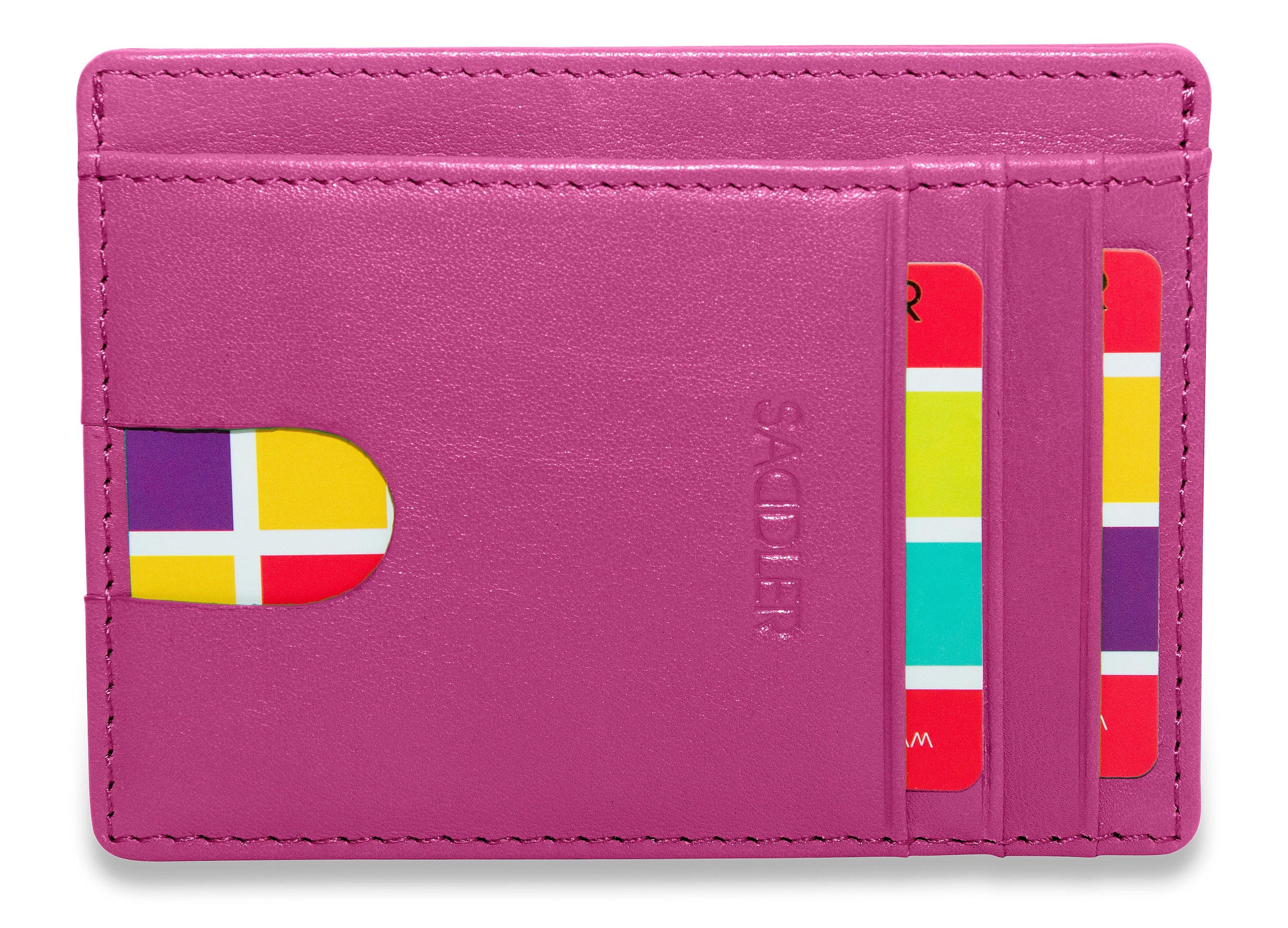Slim Leather Card Holder "Stella" – Handmade by Saddler |Gift Boxed - Image 25
