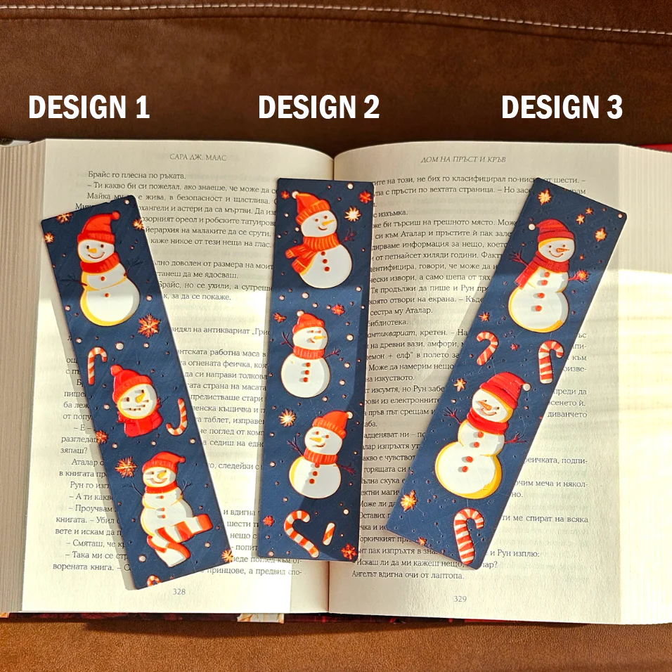 Snowy Smiles β Christmas Bookmark Set - Image 2