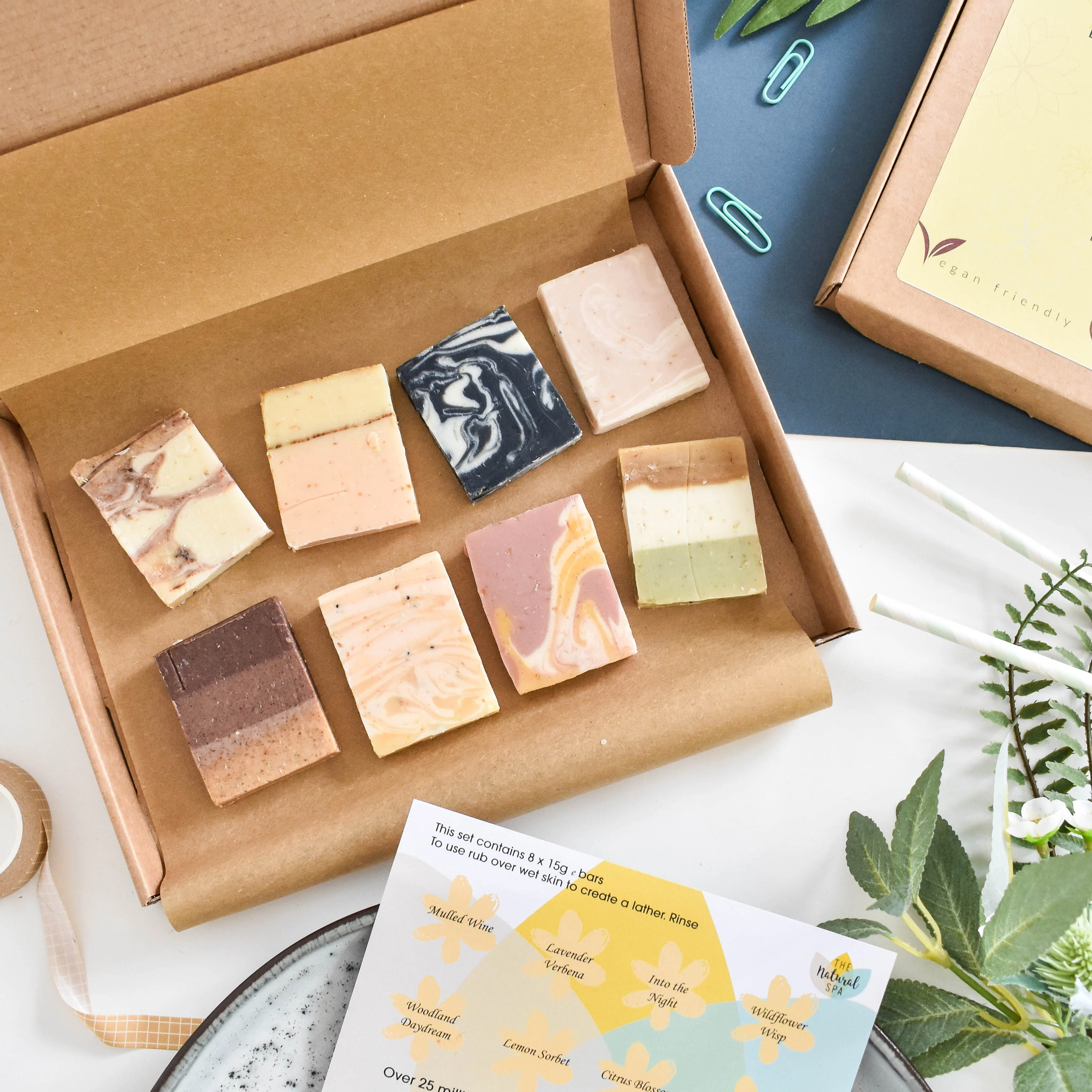 Soap Sampler Gift Set - 8 x 15g Mini Travel Soaps - Letterbox Sized gift set