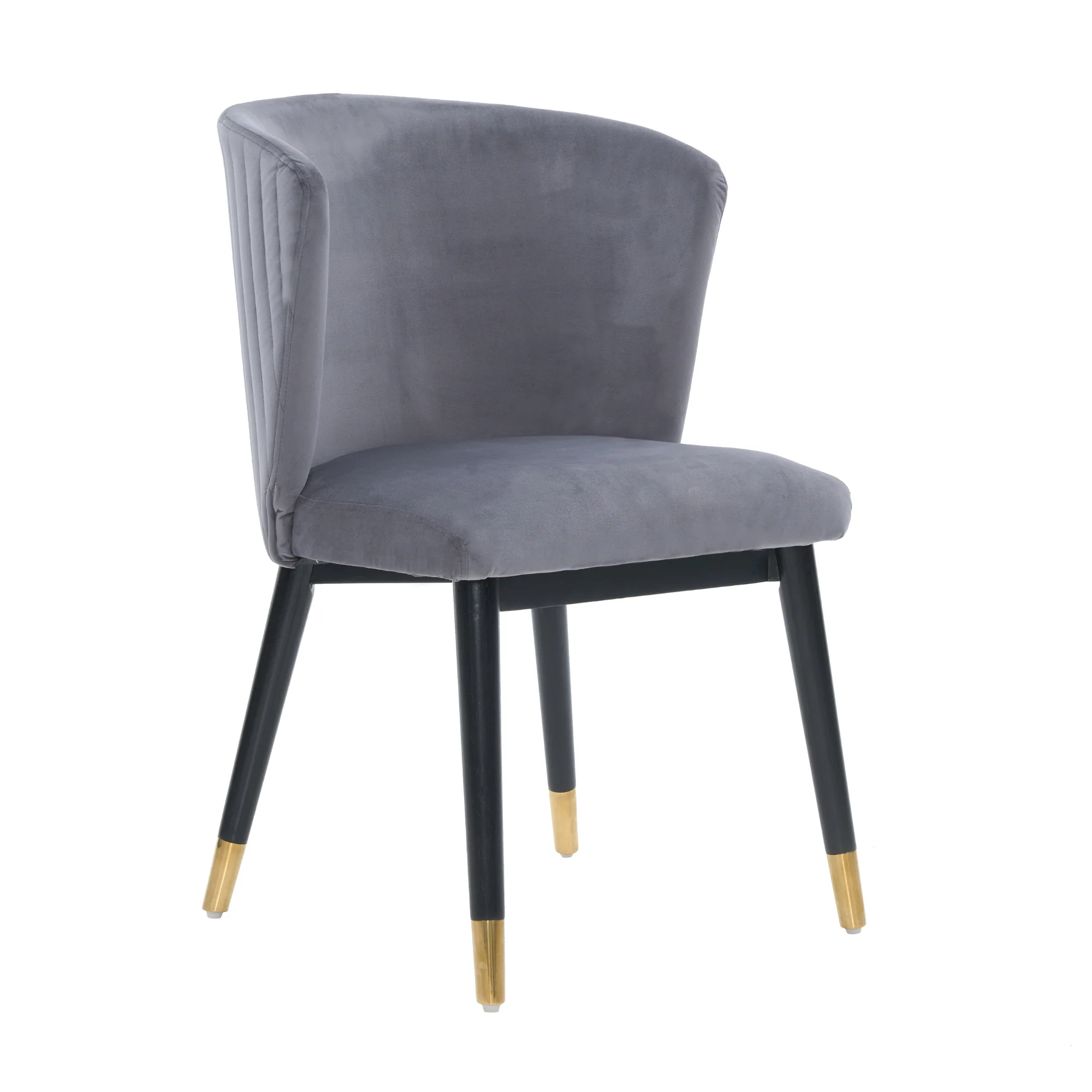 Sofina Modern Velvet Dining Chair with Tufted Back – Wooden Frame & Gold-Tipped Rubberwood Legs - Image 8