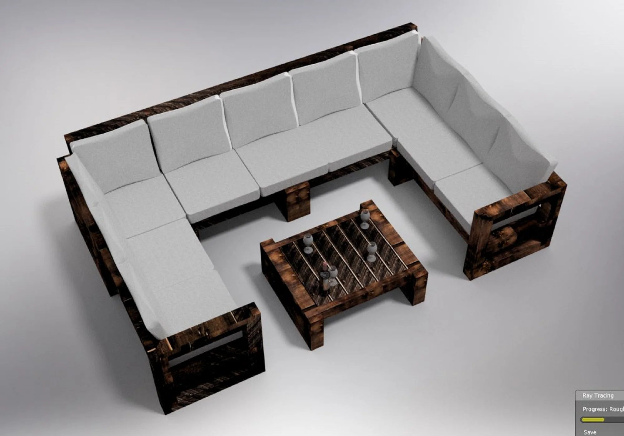 Solid Wood Garden Sofa Patio set Extra Large - Image 7