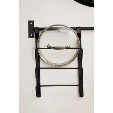 Sorello Matt Black Hanging Pan Lid Rack - Image 4