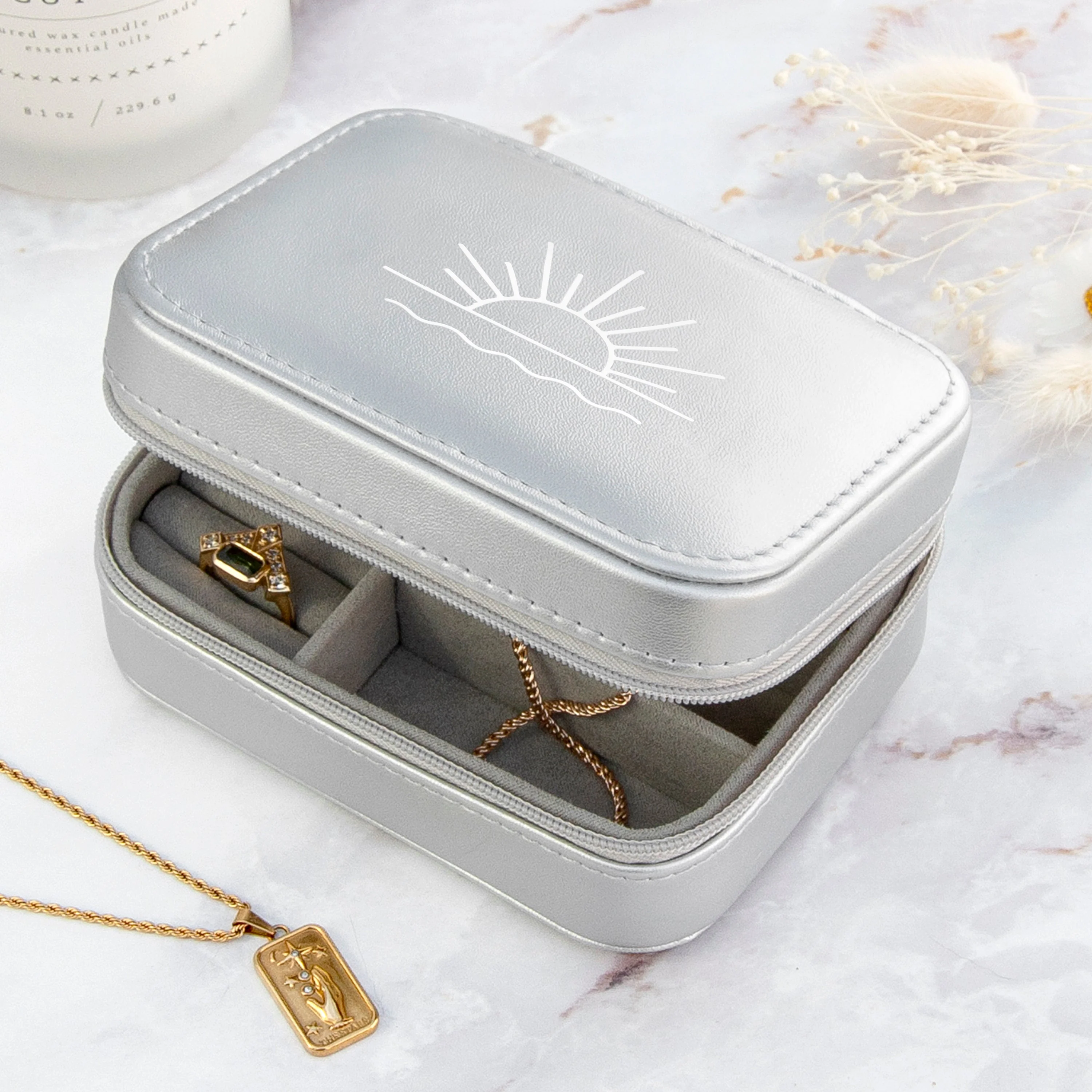 Sparkly Silver Sunset Jewellery Case - Image 6