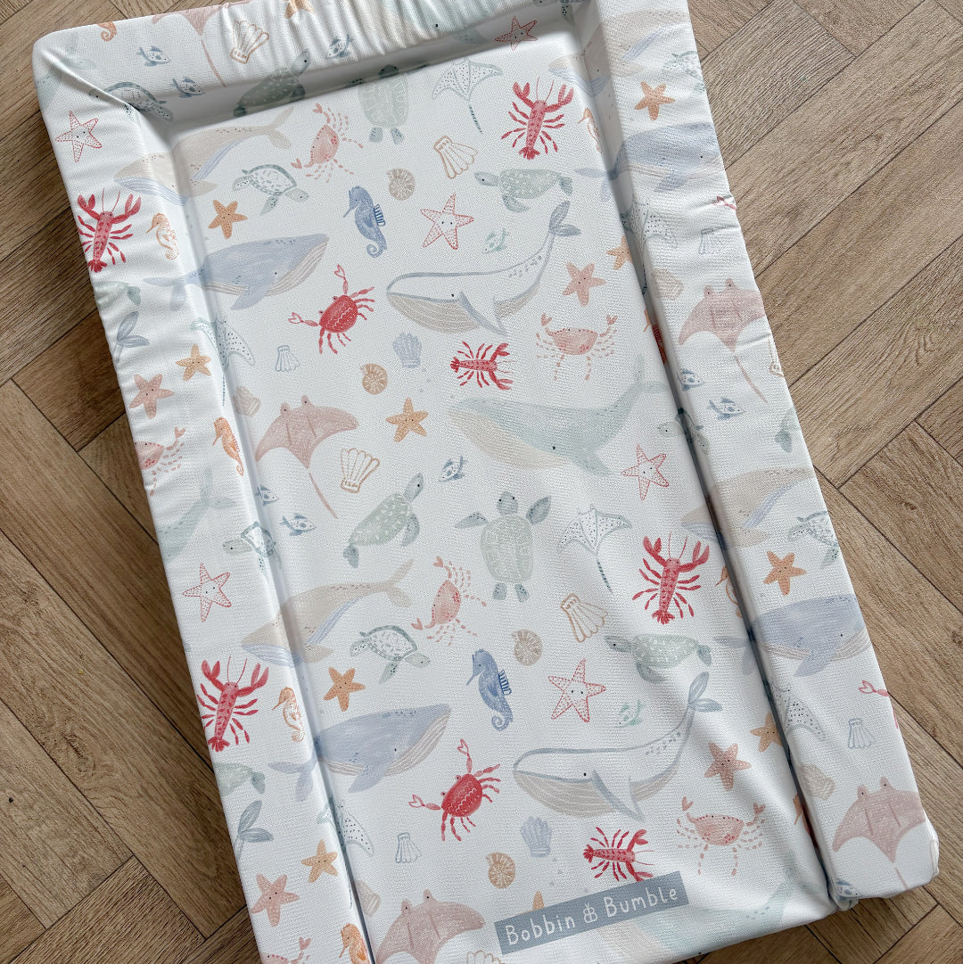 Standard Changing Mat - Deep Blue Sea Print - Image 6
