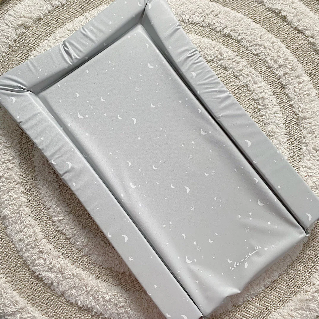 Standard Changing Mat - Grey-green moon and stars Print - Image 10