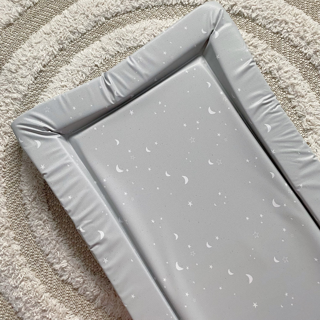 Standard Changing Mat - Grey-green moon and stars Print - Image 8