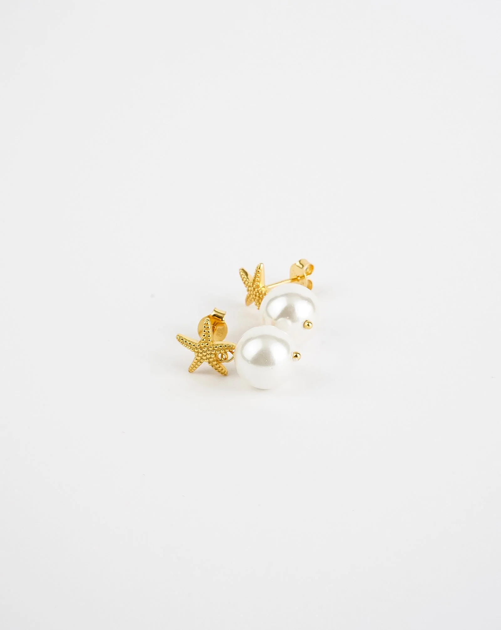 Star Fish Pearl Earrings - Image 3