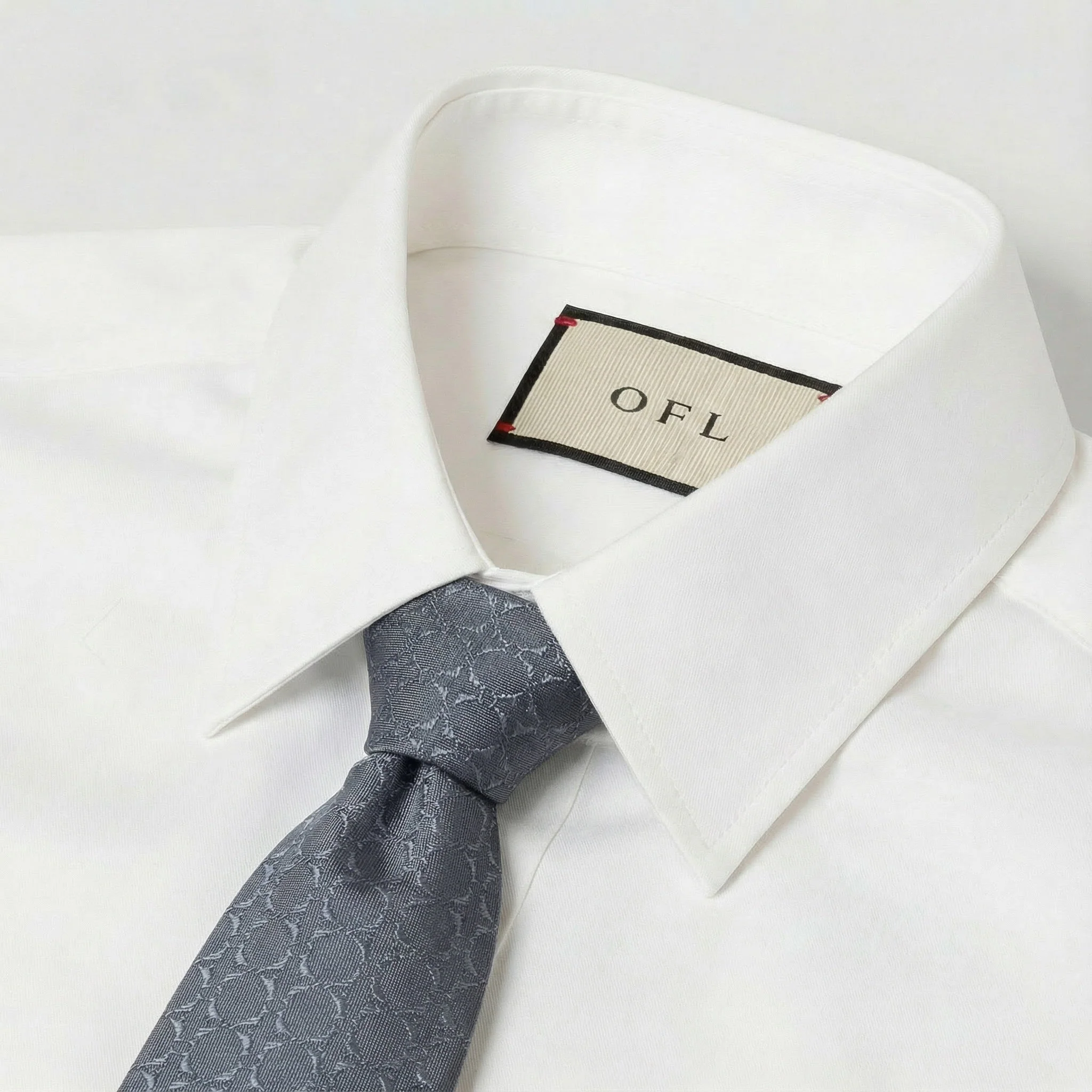 Steel Blue Textured Tie - Image 5
