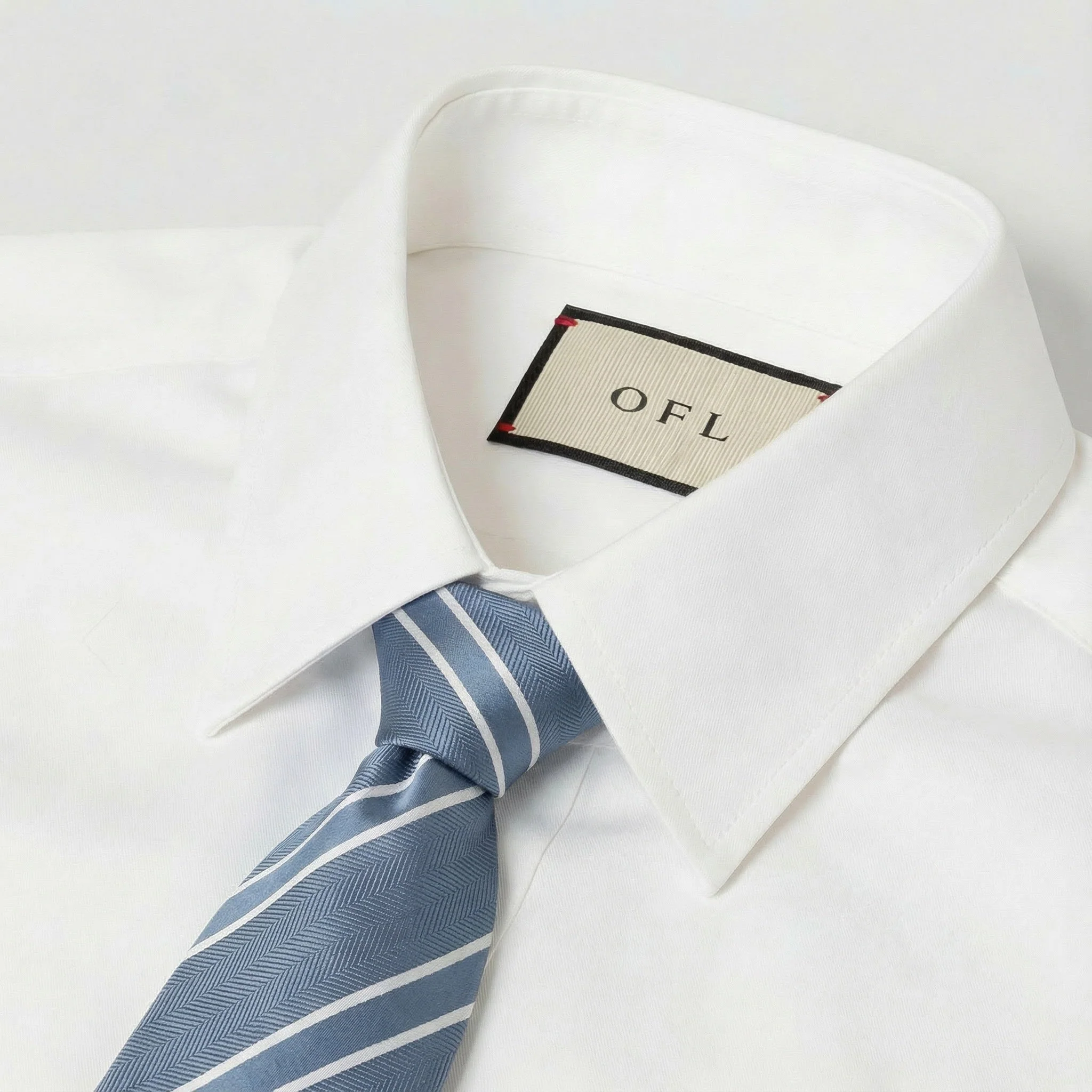 Steel Blue & White Stripe Tie - Charleston Edit - Image 5
