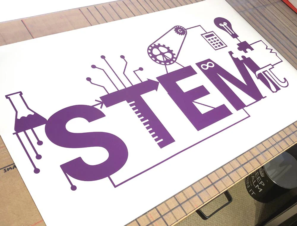 STEM Science, Technology, Engineering and Maths Wall Sticker for Schools - Image 2