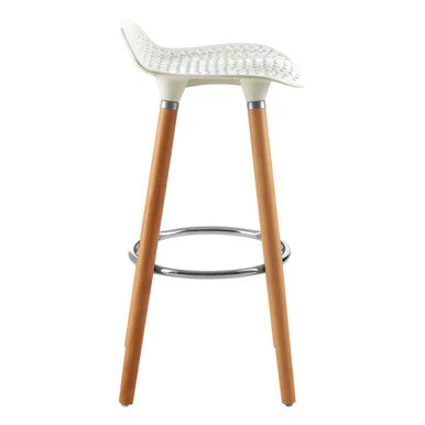 Stockholm Matte White Bar Stool - Image 3
