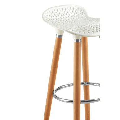 Stockholm Matte White Bar Stool - Image 5