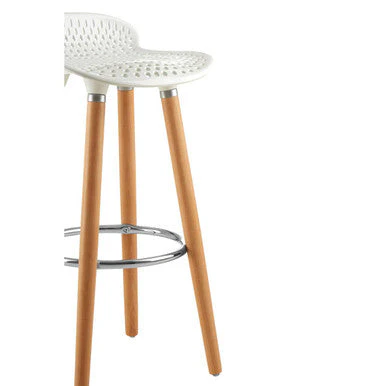 Stockholm Matte White Bar Stool - Image 6