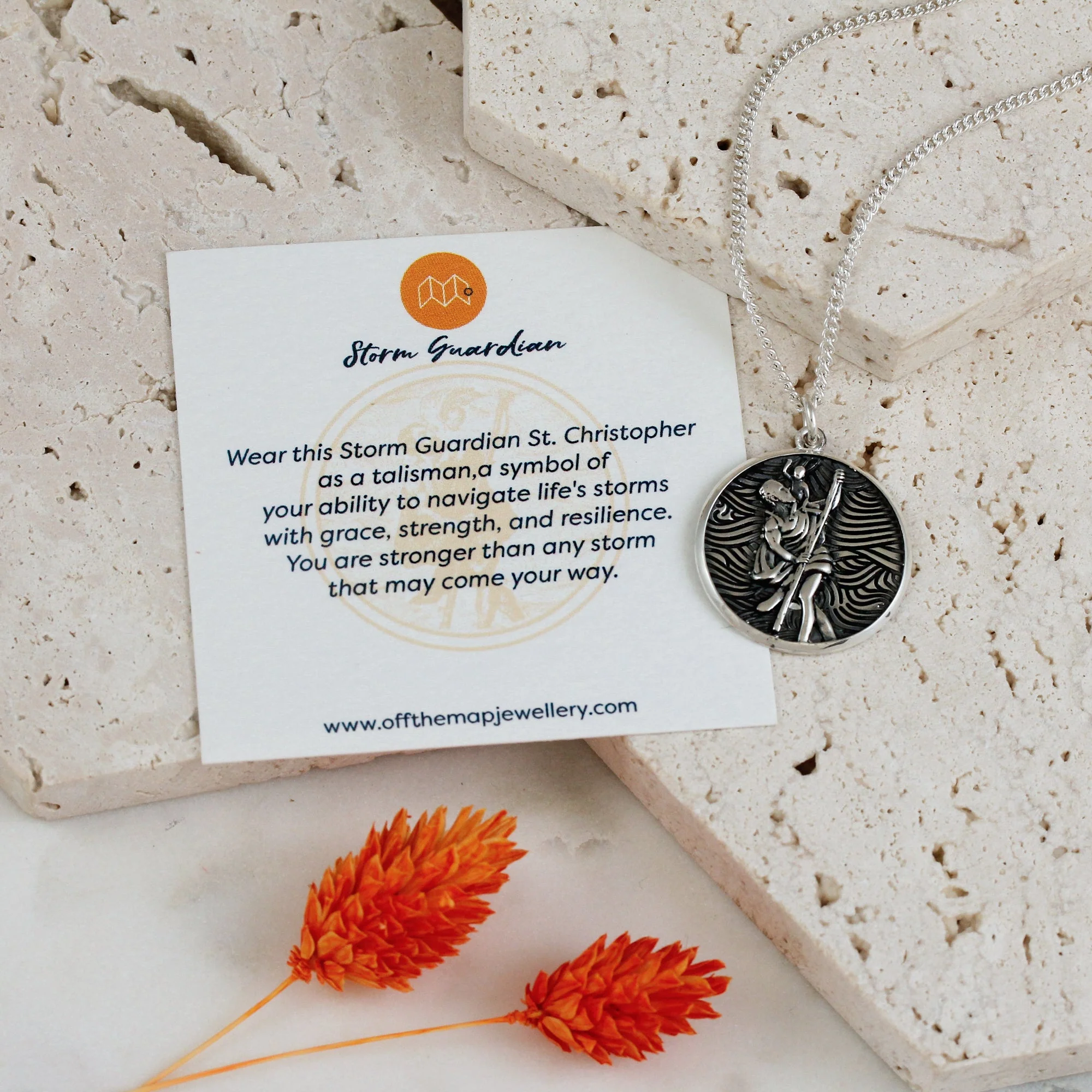 Storm Guardian Silver St Christopher Necklace - Image 7