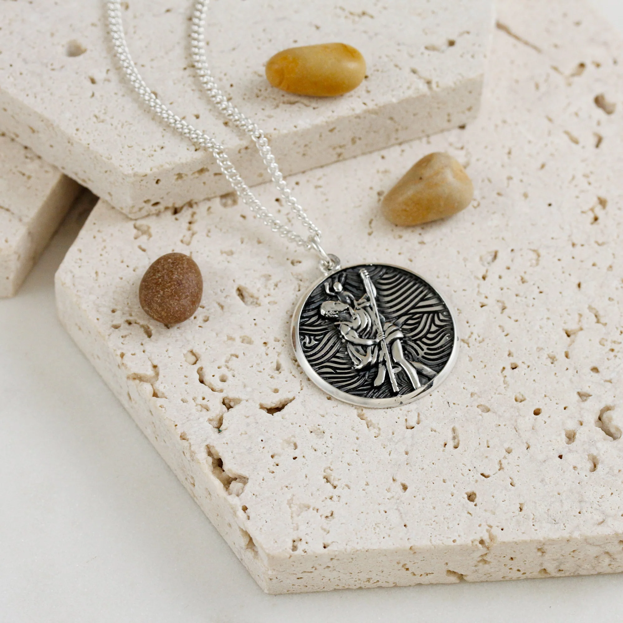 Storm Guardian Silver St Christopher Necklace - Image 9