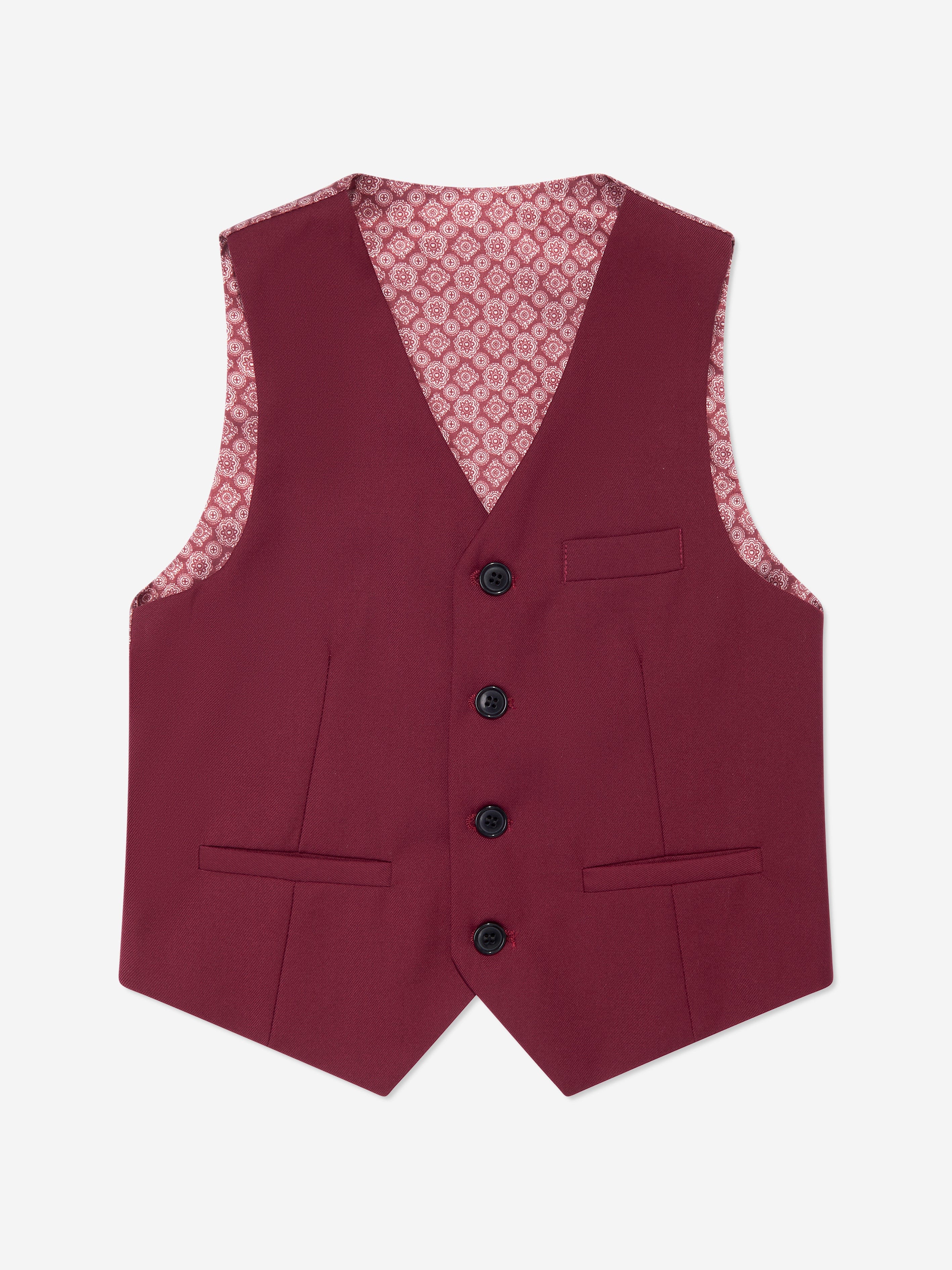 SUITLAB London Boys 7 Piece Suit Set in Red - Image 3