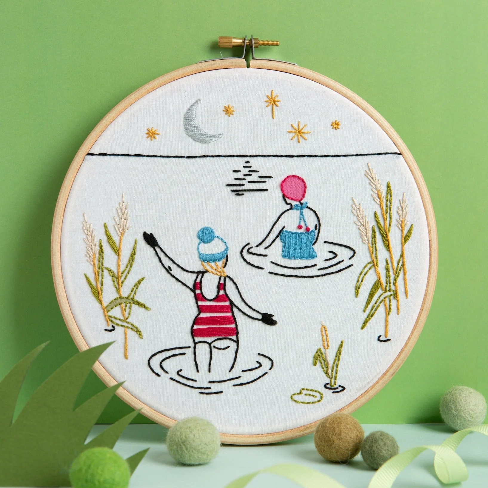 'Swim' Wild Swimming Embroidery Kit for Beginners - Image 4