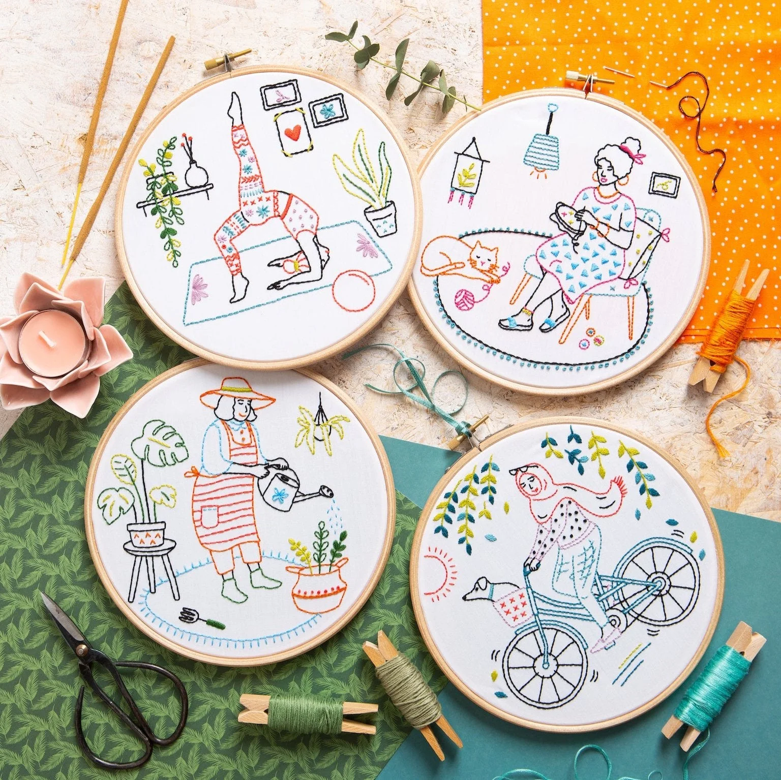 'Swim' Wild Swimming Embroidery Kit for Beginners - Image 8