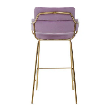 Tamzin Pink Velvet Bar Chair - Image 4