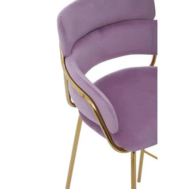 Tamzin Pink Velvet Bar Chair - Image 7